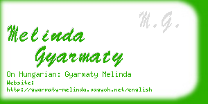 melinda gyarmaty business card